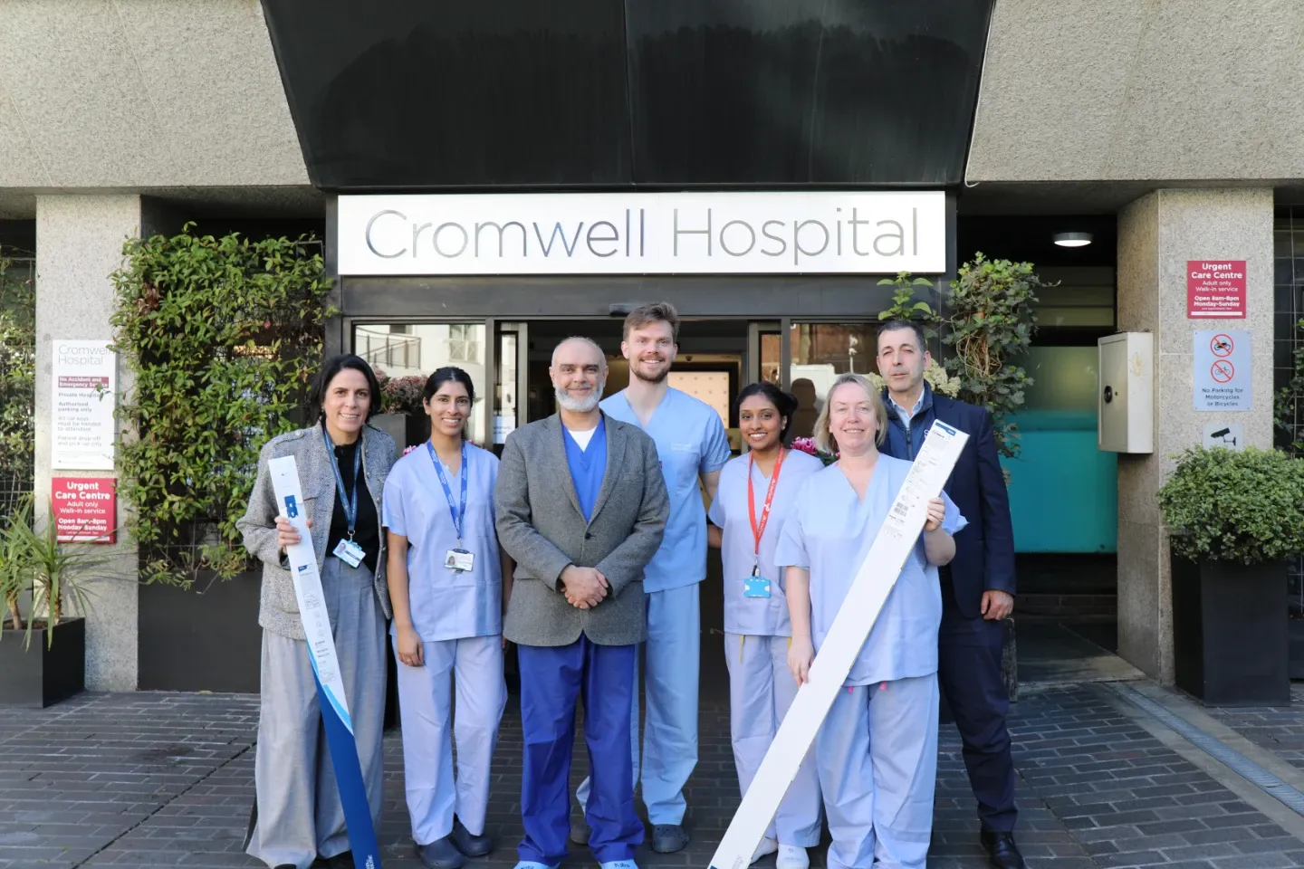 Dr Kaba and the cardiology team at Cromwell Hospital