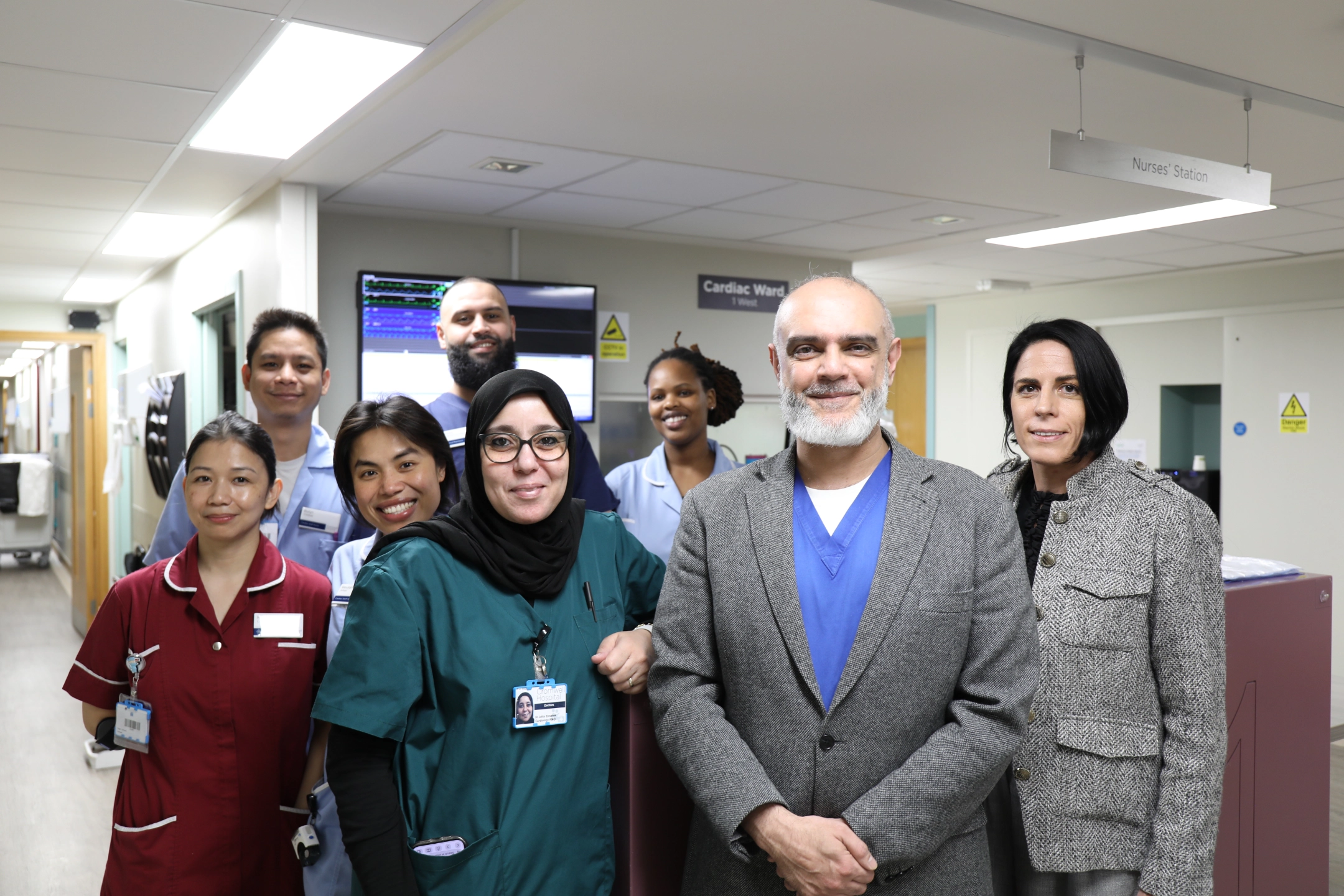 Group photo of the cardiology team